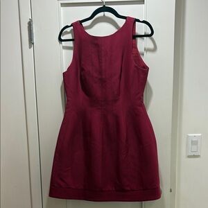 HALSTON HERITAGE Elegant Burgundy Sleeveless Dress 8